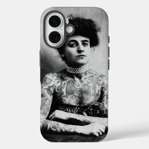 Coque Pour iPhone 16 Photographie vintage d'une femme tatouée
