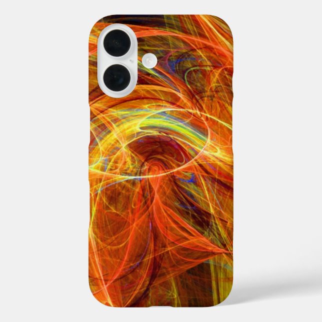 Coques Case-Mate iPhone PHOTON CRAZY Abstrait Jaune Orange Fractal Fils (Verso)