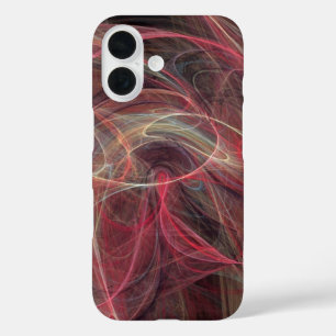 Coque Pour iPhone 16 PHOTON CRAZY Vagues Fractées gris pourpre