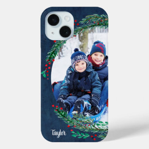 Coque Case-Mate iPhone Photos de famille personnalisées des pins d'hiver