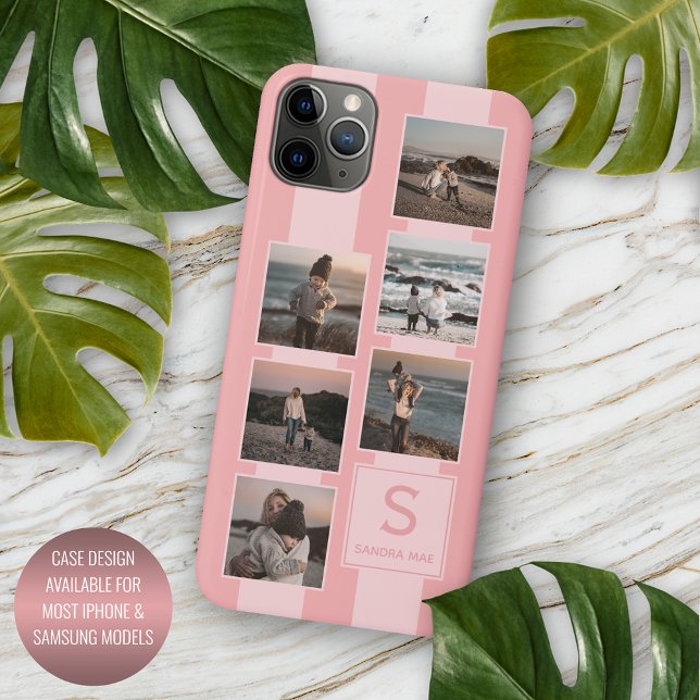 Coques Case-Mate iPhone Photos personnalisés simples sur rose blush (Créateur téléchargé)