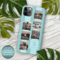 Photos personnalisés sur turquoise bleu aqua