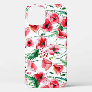 Case-Mate iPhone Case Photos rouges : aquarelle illustration florale