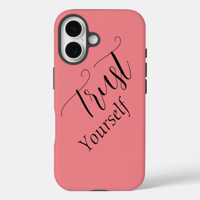 Coques Case-Mate iPhone Phrase 'Faites Confiance à Vous-Même' en lettres n (Verso)