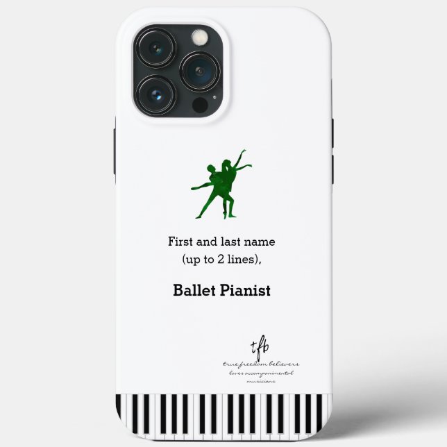 Coques Case-Mate iPhone Pianiste de Ballet I PDD Deep Green (Verso)