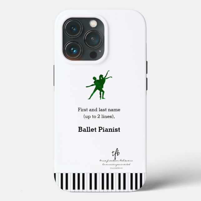 Coques Case-Mate iPhone Pianiste de Ballet I PDD Deep Green (Verso)