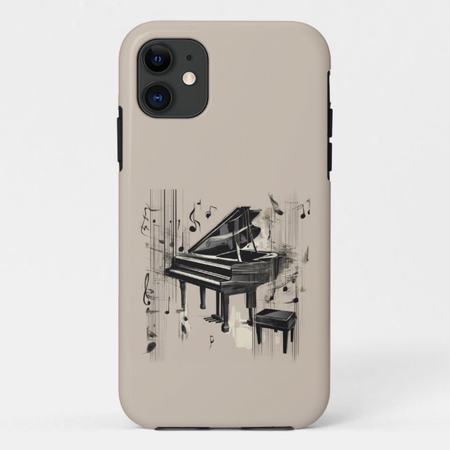 Coques Case-Mate iPhone Piano Art Abstrait (Dos)