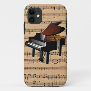 Coques Pour iPhone Piano ~ Avec Arrière - plan Sheet Music