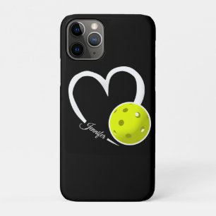 Case-Mate iPhone Case Pickleball Love Personnalisé Bal Blanc et Jaune