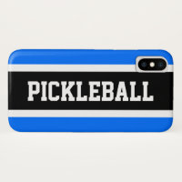 PICKLEBALL noir blanc brillant bleu rayures de cou