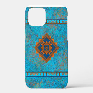 Case-Mate iPhone Case Pics turquoise bleus géométriques de montagnes du