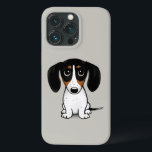 Case-Mate iPhone Case Piebald Dachshund | Chien chiot mignon<br><div class="desc">Coque iphone Amoureux des chiens mignon. Piebald Dachshund noir,  tan et blanc.</div>