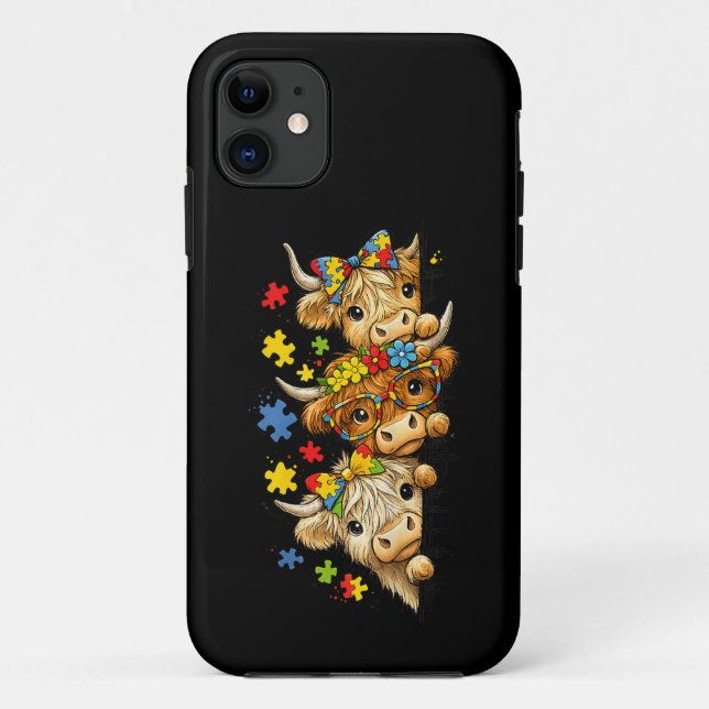 Coques Case-Mate iPhone Pièce de puzzle de sensibilisation à l'autisme de  (Dos)