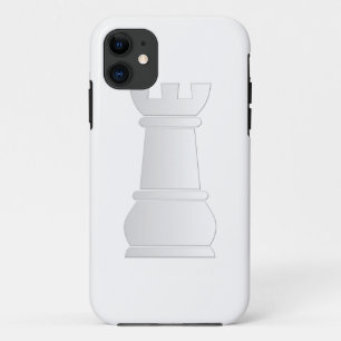 Coque iPhone 11 Pièce d'échecs blanche de roche