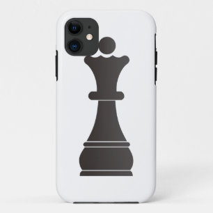 Coques Pour iPhone Pièce d'échecs noire de reine