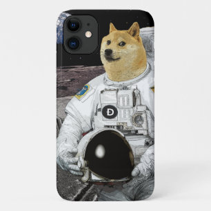 Case-Mate iPhone Case Pièce Dogecoin doge à l'astronaute lune