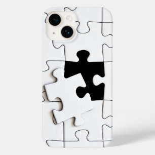 Coque Case-Mate iPhone Pièces de puzzle qui s'amusent noir et blanc