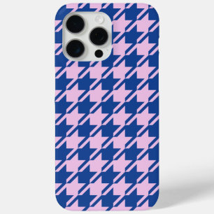 Coque Case-Mate iPhone Pied de fond rose+Motif bleu