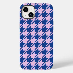 Coque Case-Mate iPhone Pied de fond rose+Motif bleu