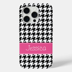 Coque Case-Mate iPhone Pied rose et noir Preppy Personnalisé