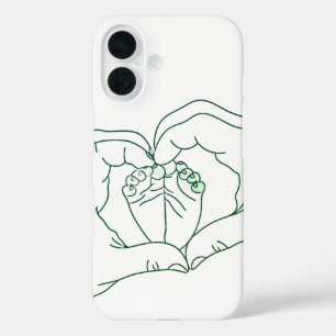 Coque Pour iPhone 16 Pieds bébé nouveau-né dans les mains parents Cardi