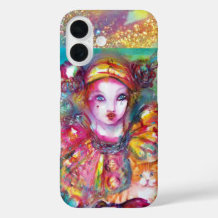 Coque Pour iPhone 16 PIERO AVEC CAT mascarade vénitienne Mascarade Masq