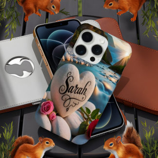 Coque Case-Mate iPhone Pierre de coeur au bord de la rivière