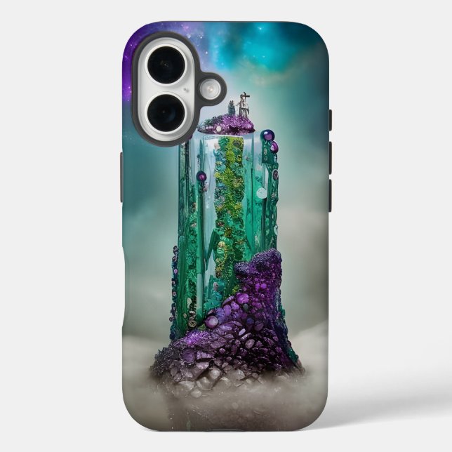 Coques Case-Mate iPhone Pierre et verre cosmique \|/ Art IA Universe (Verso)
