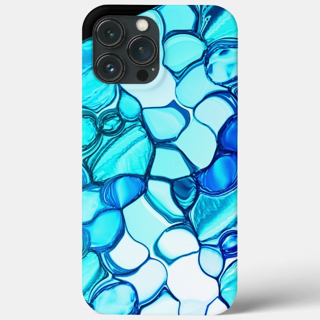 Coques Case-Mate iPhone Pierre ronde dans des tons similaires à l'aquamari (Verso)