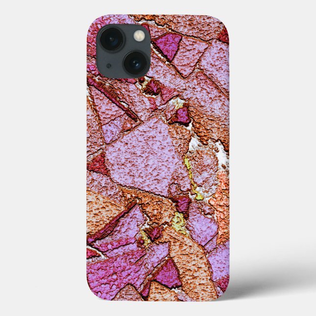 Coques Case-Mate iPhone Pierre volcanique peinte en violet rose (Verso)