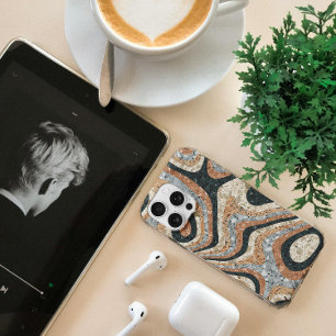 Coque iPhone 16 Pro Pierres Naturelles de Quartz Abstrait Vintage