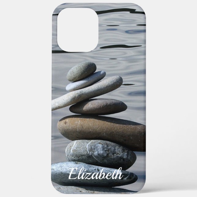 Coques Case-Mate iPhone Pierres Zen, Mer, Méditation (Verso)