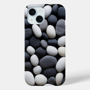 Coque Case-Mate iPhone Pierres Zen Noir et Blanc Minimaliste Esthétique