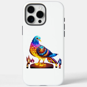 Coque iPhone 16 Pro Max Pigeon urbain rayonnant