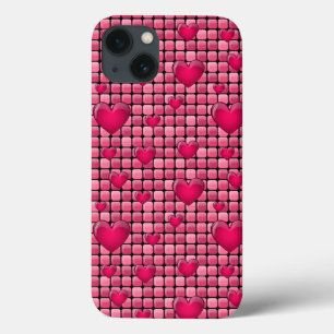 Case-Mate iPhone Case Pile rose avec des coeurs