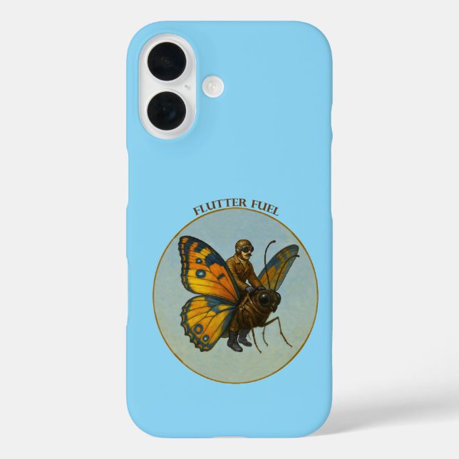 Coques Case-Mate iPhone Pilote chevauchant sur le dos d'un énorme papillon (Verso)