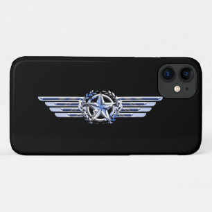 Case-Mate iPhone Case Pilote général aérien Chrome comme ailes d'étoile 