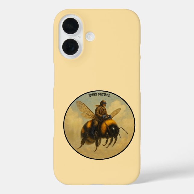 Coques Case-Mate iPhone Pilote vintage à bord d'un avion géant miel volant (Verso)