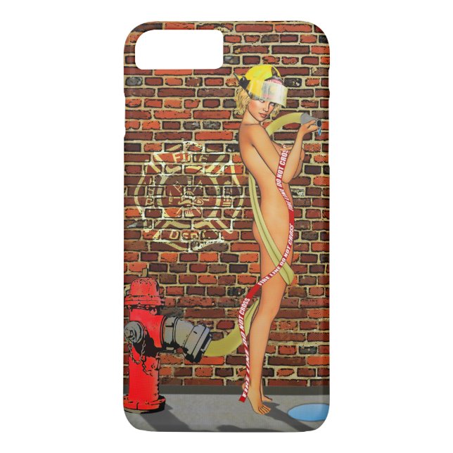 Coques Case-Mate iPhone Pin-up sexy de sapeur-pompier (Dos)
