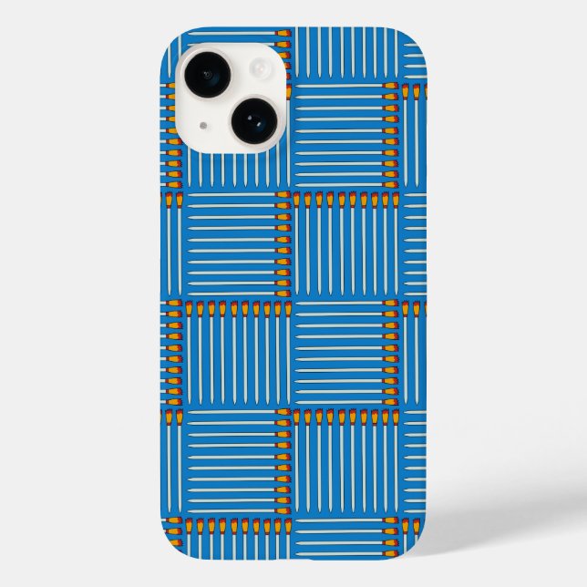 Coques Case-Mate iPhone Pinceau bleu Crosshatch (Verso)