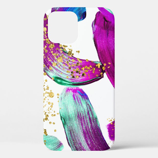 Coques Case-Mate iPhone Pinceau Ultra Violet : Art Abstrait (Verso)
