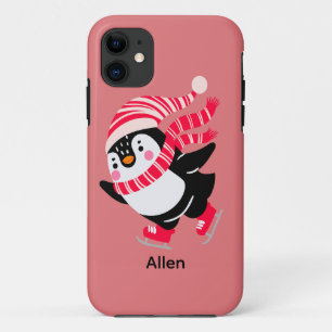 Case-Mate iPhone Case Pingouin de Noël dans un Casquette et écharpe sur