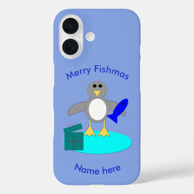 Coques Case-Mate iPhone Pingouin de pêche joyeux Noël (Verso)