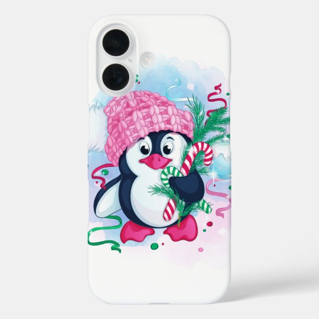 Coques Case-Mate iPhone Pingouin de vacances joyeux (Verso)