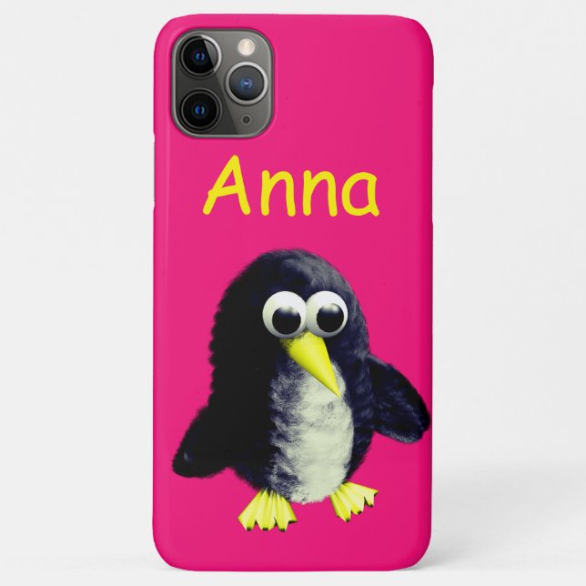 Coques Case-Mate iPhone Pingouin drôle, étiquette de bagage personnalisée (Dos)