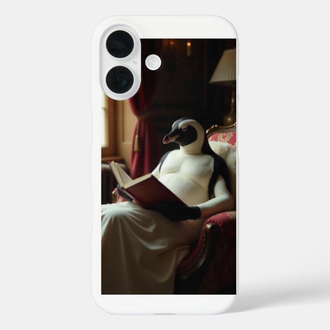 Coques Case-Mate iPhone Pingouin lisant un livre (Verso)