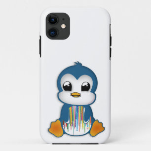 Coque Case-Mate Pour iPhone Pingouin orange bleu mignon