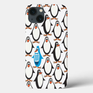 Etui iPhone 13 Pingouin tux bleu