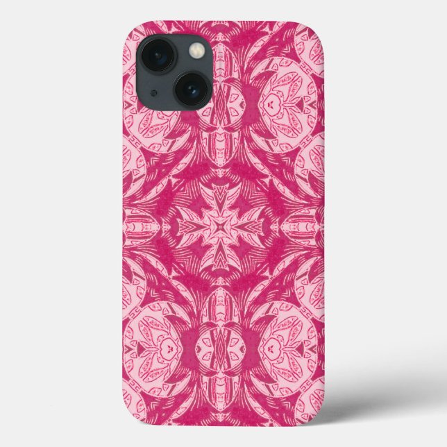 Coques Case-Mate iPhone Pink Abstrait doux Motif Mandala (Verso)