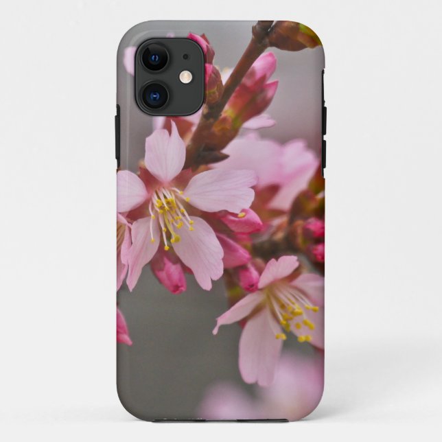 Coques Case-Mate iPhone Pink Against A Gray Sky Japanese Cherry Blossoms (Dos)